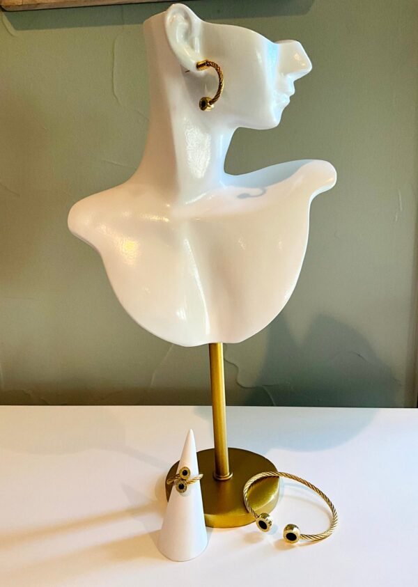 Gold David Yurman Cable Design and Onyx