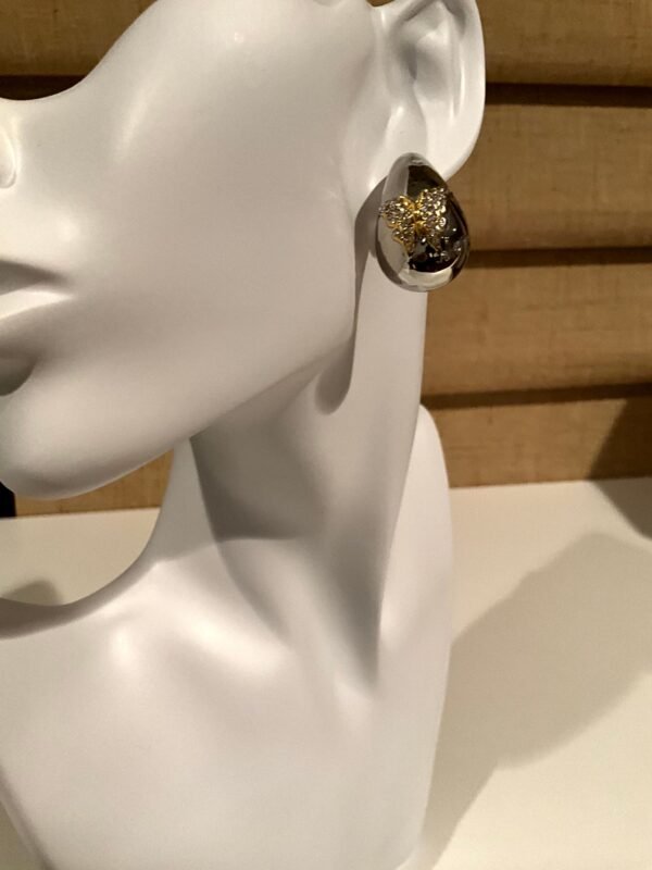 Silver Shiny Butterfly in Water Drop