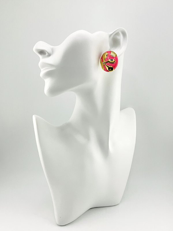 Pink and Gold Flower is our Earrings from Trendy of Gold Collection