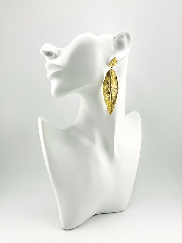 Large Feather is our Earrings from Wings of Gold Collection