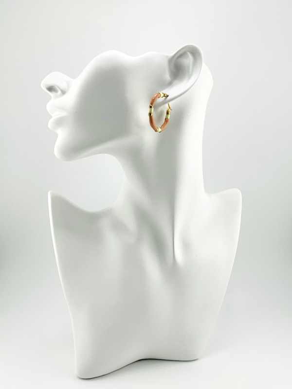 Pink Enamel Hoop is our Earrings from Vintage of Curves Collection