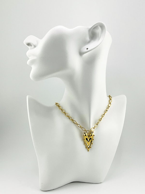 Heart Beaded Shield is our Necklace from Heart of Sun Collection