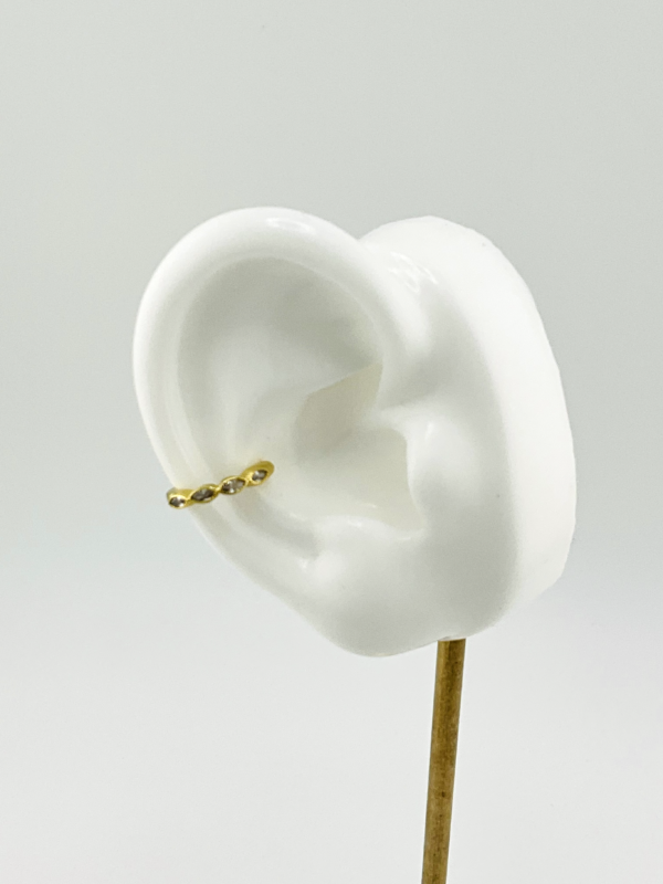 Array of Oval Diamonds EarClip is our Earrings from EarClip of Gold Collection