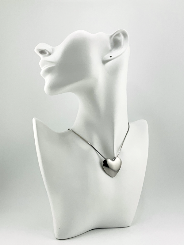 20240316_IMG_3609 Delicate Silver Chain with Sharp Silver Heart is our Necklace from Trendy of the Elegant Collection