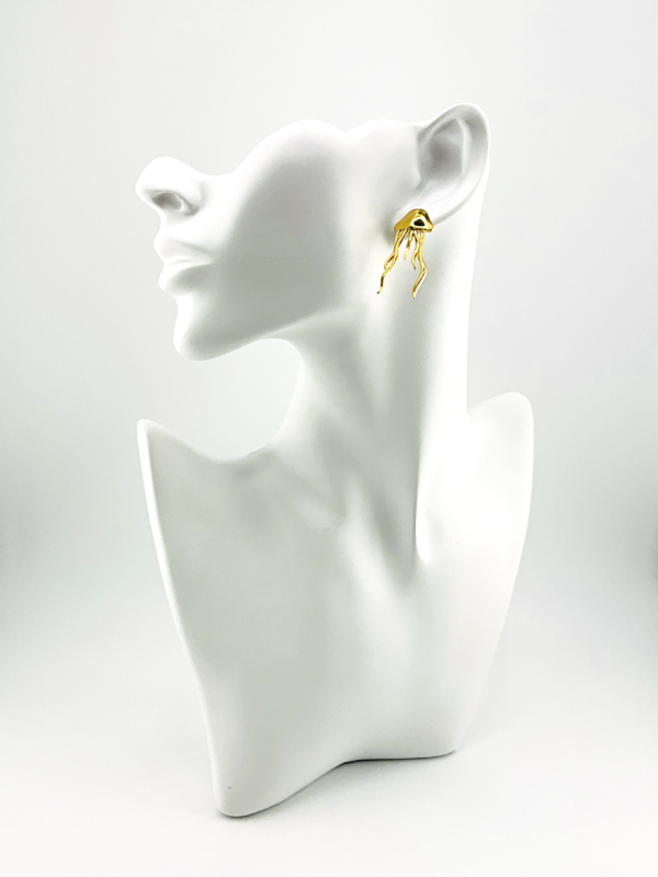 20240516_IMG_4669 Jellyfish our Trendy Earrings from the Ocean Vibes - Gold Finish Collection