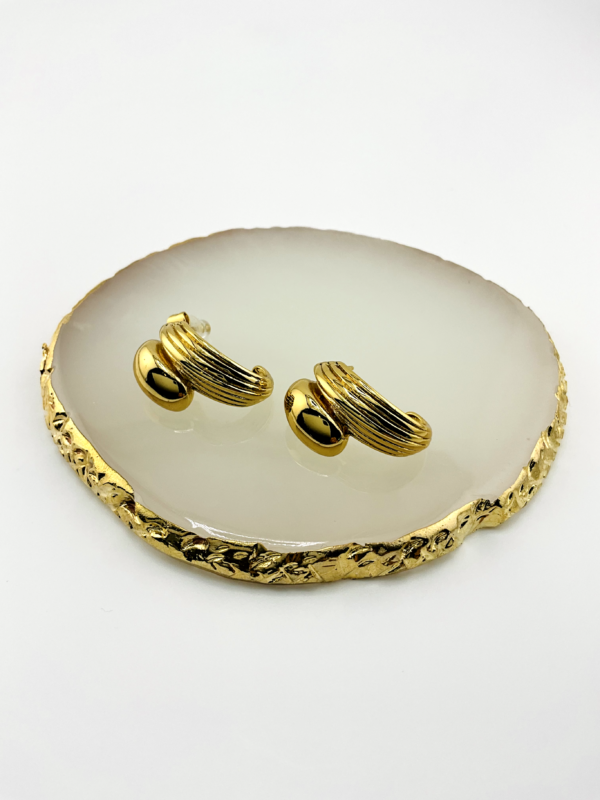 20240516_IMG_4789 Shell Lines our Trendy Earrings from the Timeless - Gold Finish Collection