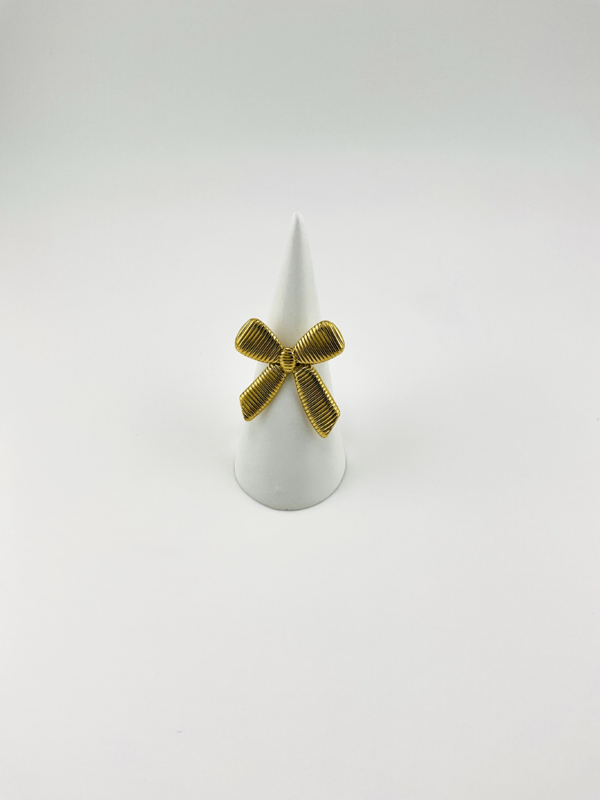 Bold Ribbon our Shapes of Love from the Elegance - Gold Finish Collection