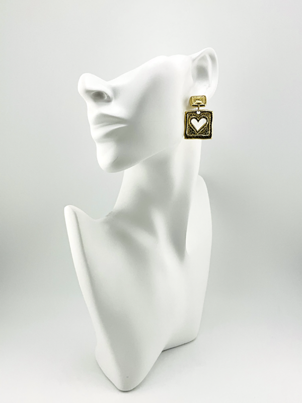 Goldy Rough Heart our Trendy from the Shapes of Feelings - Gold Finish Collection