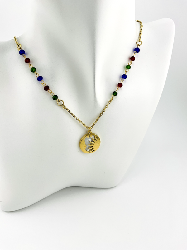 20250121_IMG_7055 Radiant Sun Moon Charm Necklace from our in Fashion Jewelry Collection