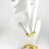 Golden Hour Indulgence: Trending Textured Necklace & Bangle Set of the Embrace of the Love Heart Collection