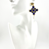 Regal Radiance: Sapphire & Pearl Earring & Necklace Set of the Embrace of the Love Heart Collection