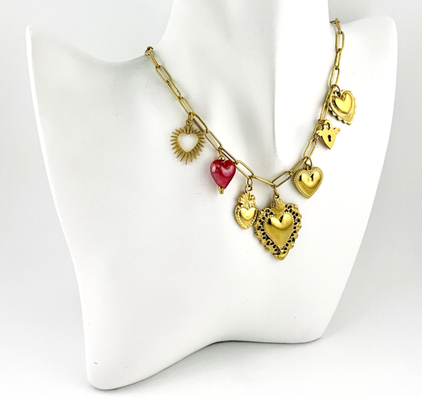 20250207_IMG_2158 Golden Hearts Charm Necklace: Trending Jewelry Collection of the Embrace of the Love Heart Collection