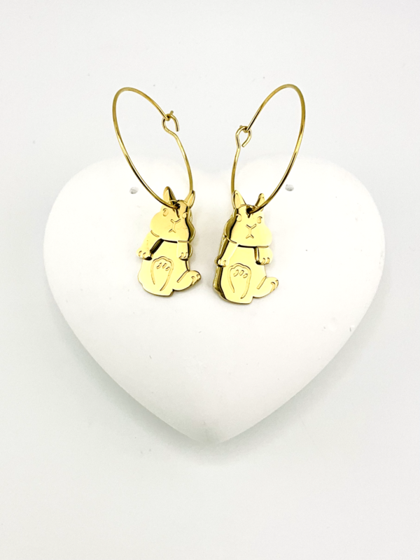 Hop de Luxe: Trending Bunny Charm Hoop Earrings of the Embrace of the Precious Heart Collection