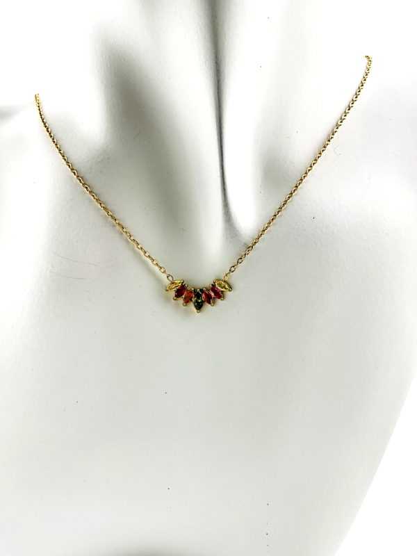 Enchanted Waterfall: Trending Multi-Gemstone Necklace & Earrings of the Dawn of Spring Collection